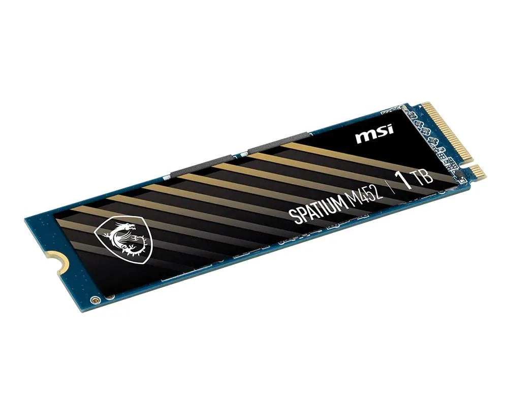 SSD|MSI|300xTBW rating|MTBF 1500000 h|Read speed 3600 MB/s|Write speed 3100 MB/s|NVMe Yes|PCI Express 4.0|M.2|1000 GB|SPATIUM M452|S78-440L970-P83