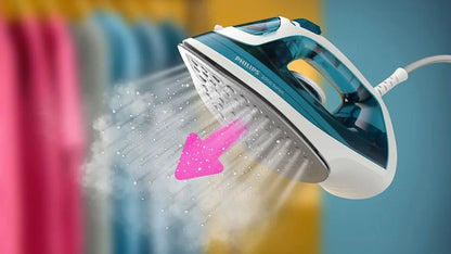 Philips Steam Iron | DST2020/90 2000 series | Steam Iron | 2000 W | Water tank capacity 250 ml | Continuous steam 25 g/min | Steam boost performance 110 g/min | Blue/White