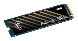 SSD|MSI|SPATIUM M450|500GB|M.2|PCIe Gen4|NVMe|3D NAND|Write speed 2300 MBytes/sec|Read speed 3600 MBytes/sec|2.15mm|TBW 300 TB|MTBF 1500000 hours|S78-440K380-P83