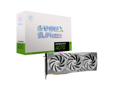 Graphics Card|MSI|NVIDIA GeForce RTX 4070|12 GB|GDDR6X|192 bit|PCIE 4.0 16x|1xHDMI|3xDisplayPort|4070GAMXSLIMWHITE12G