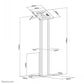 NEOMOUNTS BY NEWSTAR FLOOR STAND WITH CABINET, LOCKABLE TABLET CASING FOR APPLE IPAD, PRO, AIR & SAMSUNG GALAXY TAB