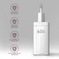 AXAGON GaN wallcharger 3x port (USB-A + 2x USB-C), PD3.0/PPS/QC4+/SFC2.0/AFC/SCP/FCP/Apple, 65W | ACU-DPQ65W