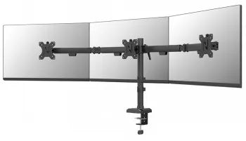 NEOMOUNTS NERO TRIPLE FLAT SCREEN DESK MOUNT  (PHONE HOLDER+QUICK-FIX CLAMP/GROMMET)
