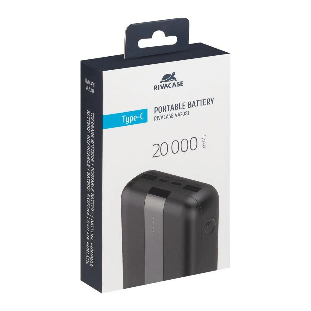 POWER BANK USB 20000MAH/VA2081 BLACK RIVACASE