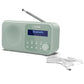 Sharp DR-P420(GN) Tokyo Portable Digital Radio, FM/DAB/DAB+, Bluetooth 5.0, USB or Battery Powered, Aquamarine Green | Sharp