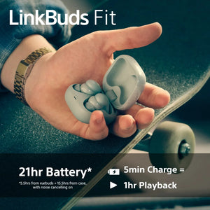 Sony Headphones | WF-LS910N LinkBuds Fit | Bluetooth | In-ear | Green | Noise canceling | Wireless