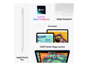 Apple | iPad Air | 11 " | Space Gray | IPS | 2360 x 1640 pixels | Apple M3 | 8 GB | 256 GB | Wi-Fi | Front camera | 12 MP | Rear camera | 12 MP | Bluetooth | 5.3 | iPadOS | USB-C charging cable