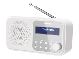 Sharp DR-P420(WH) Tokyo Portable Digital Radio, FM/DAB/DAB+, Bluetooth 5.0, USB or Battery Powered, Snowy White | Sharp | Tokyo Portable Digital Radio | DR-P420(WH) | Bluetooth | White