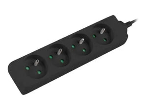 Lanberg Cable Power Strip, 4X French Outlets Quality-Grade Copper, 1.5 m | PS0-04E-0150-BK