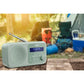 Sharp DR-P420(GN) Tokyo Portable Digital Radio, FM/DAB/DAB+, Bluetooth 5.0, USB or Battery Powered, Aquamarine Green | Sharp
