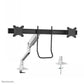 NEOMOUNTS SELECT DESK MOUNT, DOUBLE DISPLAY CROSSBAR (TOPFIX CLAMP &GROMMET) WHITE