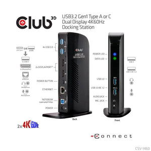 NB ACC DOCKING STATION/USB CSV-1460 CLUB3D