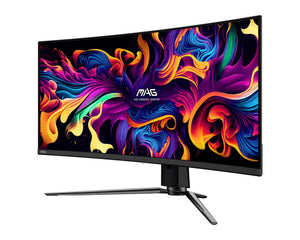 LCD Monitor|MSI|34"|Curved/21 : 9|Panel QD-OLED|3440x1440|21:9|175Hz|Matte|0.03 ms|Swivel|Height adjustable|Tilt|Colour Black|MAG341CQPQD-OLED