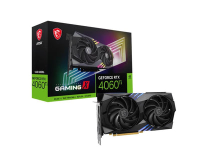 Graphics Card|MSI|NVIDIA GeForce RTX 4060 Ti|16 GB|GDDR6|128 bit|PCIE 4.0 16x|GPU 2640 MHz|Dual Slot Fansink|1xHDMI|3xDisplayPort|RTX4060TIGAMX16G