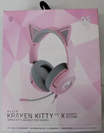 SALE OUT. Razer Kraken Kitty V3 X Headset, Quartz | SALE OUT. Razer Gaming Headset | Kraken Kitty V3 X | Wired | Over-Ear | Microphone | Quartz | DEMO | Warranty 24 month(s)