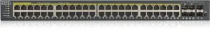 ZYXEL GS1920-48HPV2, 50 PORT SMART MANAGED POE SWITCH 48X GIGABIT COPPER POE AND 4X GIGABIT DUAL PERS., HYBRID MODE, STANDALONE OR NEBULAFLEX CLOUD, 375 WATT POE (5Y WARRANTY)