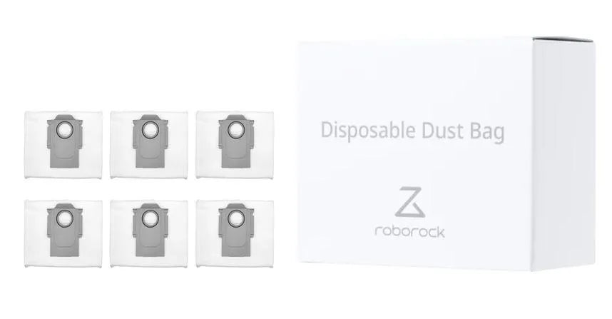 Vacuum Cleaner Accessory|ROBOROCK|Disposable Dust Bag 6pcs|White|For OC0/Q70+/Q70 Max+/OC5/Q75+/Q75 Max+/Q55+/O35/S75 MaxV Ultra/S70 Pro Ultra/S80 Pro Ultra/S85 Pro Ultra/OC0-D/S80+/Q80 Max+/OC5-D/S85+/Q85 Max+/Q55 Pro+/S70 Max Ultra/S75 Max Ultra/Q5...