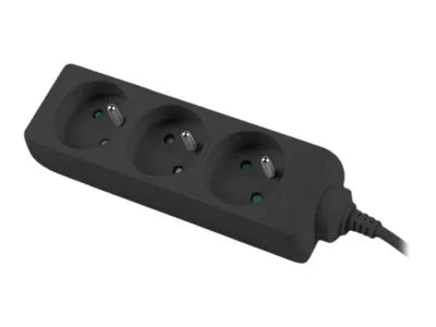 Lanberg Cable Power Strip, 3X French Outlets Quality-Grade Copper, 1.5 m | PS0-03E-0150-BK