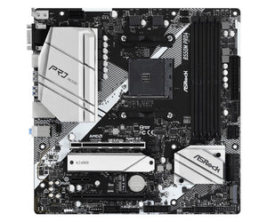 Mainboard|ASROCK|AMD B550|SAM4|MicroATX|1xPCI-Express 3.0 1x|1xPCI-Express 3.0 16x|1xM.2|1xPCI-Express 4.0 16x|Memory DDR4|Memory slots 4|1x15pin D-sub|1xHDMI|1xDisplayPort|2xUSB 2.0|1xUSB type C|5xUSB 3.2|1xPS/2|1xRJ45|3xAudio port|B550MPRO4
