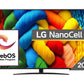 TV Set|LG|75"|4K/Smart|3840x2160|Wireless LAN|Bluetooth|webOS|Black|75NANO81A3A