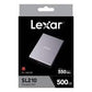 External SSD|LEXAR|SL210|500GB|USB 3.1|Write speed 450 MBytes/sec|Read speed 550 MBytes/sec|LSL210X500G-RNNNG