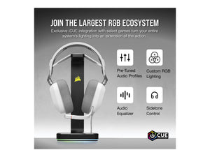 CORSAIR HS80 RGB USB Headset White EU