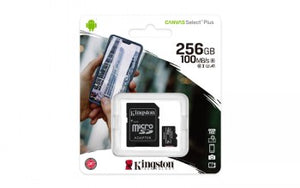KINGSTON 256GB MICROSDHC CANVAS SELECT PLUS 100R