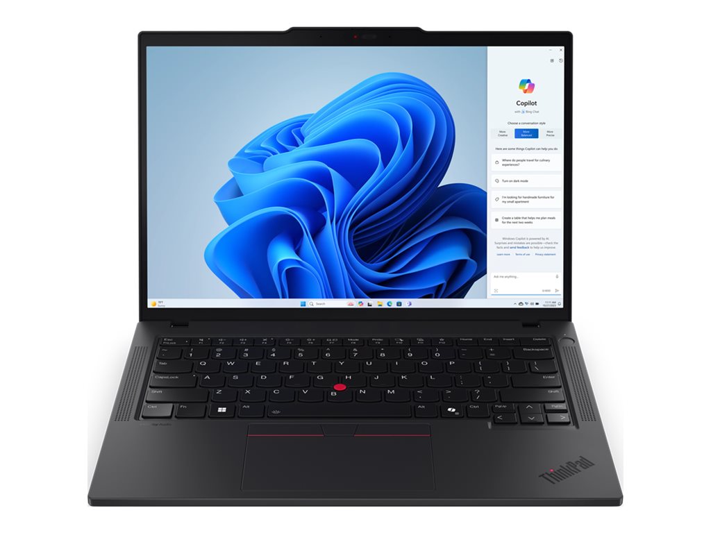 Lenovo ThinkPad T14 | Black | 14 " | IPS | WUXGA | 1920 x 1200 pixels | Anti-glare | AMD Ryzen 5 PRO | 8540U | 16 GB | SO-DIMM DDR5 | Solid-state drive capacity 512 GB | AMD Radeon 740M Graphics | Windows 11 Pro | 802.11ax | Bluetooth version 5.3 | L...