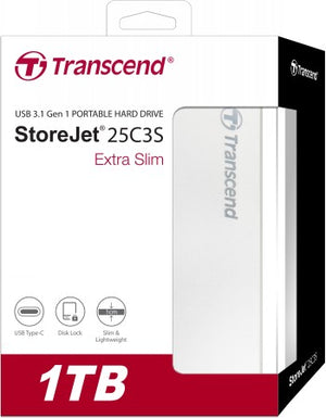 TRANSCEND STOREJET SJ25C3S 2.5" 1TB TYPE-C